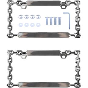 2PCS Car License Plate Frame American Standard License Plate Holder, Car License Plate Covers with Screws & Tools (Dragon, 12.65 * 6.5 * 3.85)