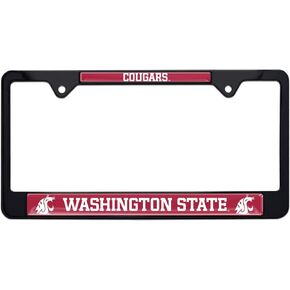 Washington State Cougars Black License Plate Frame