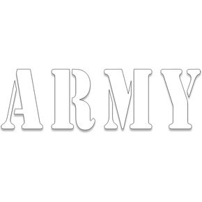 Army White Lettering Sticker (Soldier, United States Army Decal, Military Vinyl for Cars, Trucks, Laptops, Coolers (3 x 9 inch) U.S. Army Licensed