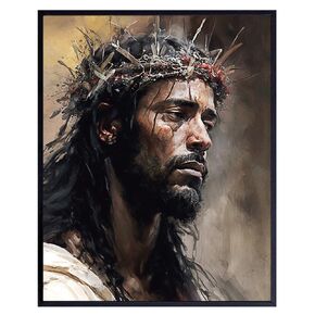 Christian art for African Americans - Black Jesus Christ - Religious Gifts for Men - Black Wall Art & Decor - African American Decor - spiritual Decor - Jesus Wall Decor - Christian Wall Art