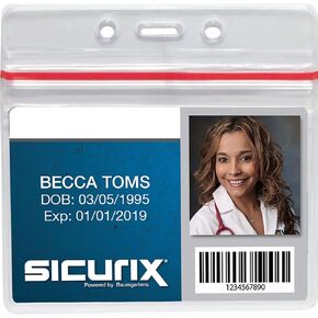 Baumgartens Sicurix Sealable ID Badge Holders (BAU47830)