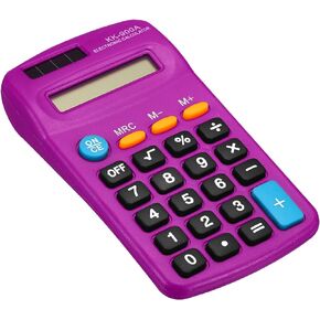PATIKIL Basic Calculator, 8 Digit LCD Display Calculator 4 Function Small Desktop Calculator Battery Powered Handheld Calculator for Home Office, Red