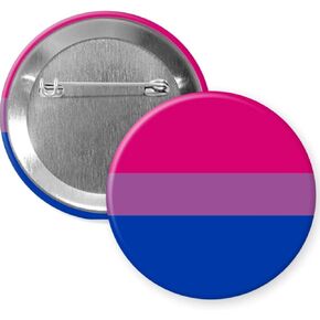 Bi Sexual Flag Color 2.25" Pinback Button Pin Badge