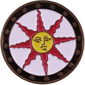 Solaire of Astora Praise the Sun Shield 1" Enamel Pin