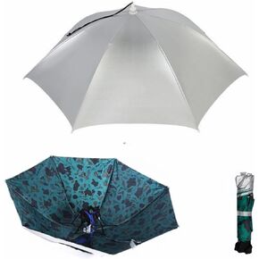 Umbrella Hat for Adult, 36.2" Diameter Fishing Umbrella Hat Folding Adjustable Sun Rain Cap, Oversize Waterproof UV Protection Fishing Headwear for Outdoor Party Beach Hiking