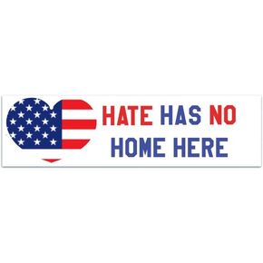 ملصق ممتص الصدمات Hate Has No Home Here/طبقة لامعة واقية/عرض العدالة الاجتماعية/ملصق ممتص الصدمات للسيارة مقاوم [02124] in Kuwait
