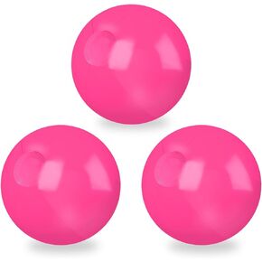 Whaline 3Pcs Pink Inflatable Beach Ball 12'' Round Pool PVC Balls Cute Game Toys for Summer Hawaiian Tropical Theme Beach Party Decor