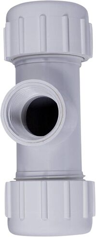 صمام خط الوسط 592DU3412 PVC وصلة ضغط على شكل تي مع فرع FIP؛ 3/4 بوصة × 1/2 بوصة؛ بلاستيك ابيض in Kuwait