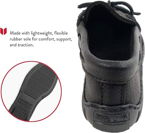 Minnetonka Moosehide Classic Women's Slip On 8 C/D US Black in Saudi Arabia