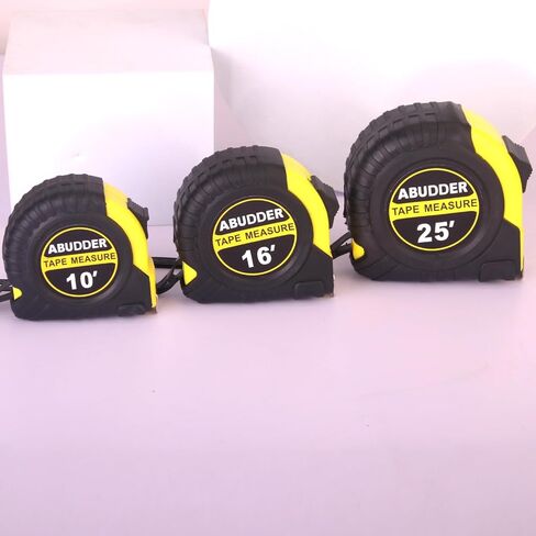 شريط قياس، 6 عبوات شريط قياس كبير قابل للسحب مع كسور 1/8، شريط قياس 10/16/25 قدم (10أقدام و16أقدام و25أقدام، برتقالي، 6) in Kuwait