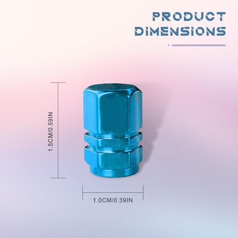 8PCS Car Tire Valve Stem Caps, Aluminum Alloy Wheel Valve Covers, Wheel Valve Covers Car Dustproof Tire Cap, Car Wheel Tire Stem Valve Caps Exterior Accessory for Cars, SUVs, Bikes (Sky Blue) in Saudi Arabia
