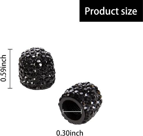 4 PCS Bling Valve Stem Caps, Sparkling Car Wheel Tire Valve Caps, Universal for Cars, Trucks and Motorcycles (White) in Saudi Arabia