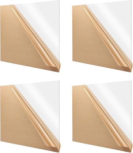 ورقة أكريليك شفافة من Zuvas مقاس 11.8 بوصة × 11.8 بوصة × 1/8 بوصة، 4 عبوات من ألواح زجاج شبكي شفاف، مواد DIY لتزيين المنزل، ولافتات الإعلان، والعرض، وإطار الصورة، والرسم in Kuwait