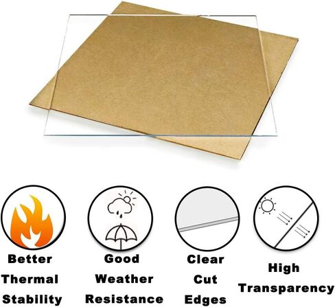 ورقة أكريليك شفافة من Zuvas مقاس 11.8 بوصة × 11.8 بوصة × 1/8 بوصة، 4 عبوات من ألواح زجاج شبكي شفاف، مواد DIY لتزيين المنزل، ولافتات الإعلان، والعرض، وإطار الصورة، والرسم in Kuwait
