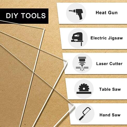 ورقة أكريليك شفافة من Zuvas مقاس 11.8 بوصة × 11.8 بوصة × 1/8 بوصة، 4 عبوات من ألواح زجاج شبكي شفاف، مواد DIY لتزيين المنزل، ولافتات الإعلان، والعرض، وإطار الصورة، والرسم in Kuwait
