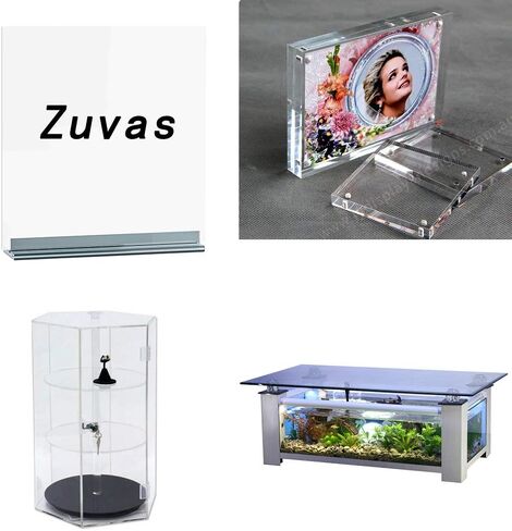 ورقة أكريليك شفافة من Zuvas مقاس 11.8 بوصة × 11.8 بوصة × 1/8 بوصة، 4 عبوات من ألواح زجاج شبكي شفاف، مواد DIY لتزيين المنزل، ولافتات الإعلان، والعرض، وإطار الصورة، والرسم in Kuwait