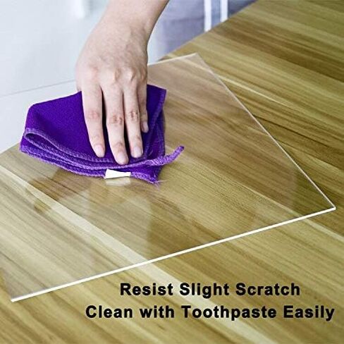 ورقة أكريليك شفافة من Zuvas مقاس 11.8 بوصة × 11.8 بوصة × 1/8 بوصة، 4 عبوات من ألواح زجاج شبكي شفاف، مواد DIY لتزيين المنزل، ولافتات الإعلان، والعرض، وإطار الصورة، والرسم in Kuwait