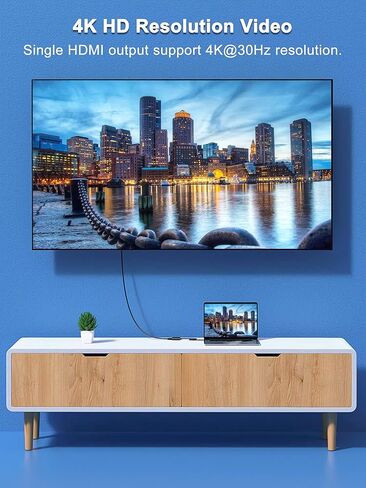 محول HDMI مزدوج لشاشتين، محطة إرساء شاشة مزدوجة، موزع HDMI للشاشات المزدوجة، تمديد العرض، محول USB C إلى HDMI مزدوج، محول شاشة مزدوج لأجهزة الكمبيوتر المحمولة من النوع C in Kuwait