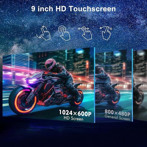 شاشة لمس Carplay لاسلكية مع كاميرا احتياطية: Carplay محمول وستيريو سيارة Android Auto، أجهزة استقبال صوت السيارة مع وصلة مرآة، ملاحة GPS، أجهزة استقبال صوت السيارة، ستيريو السيارة، بلوتوث (9 بوصات) in Kuwait