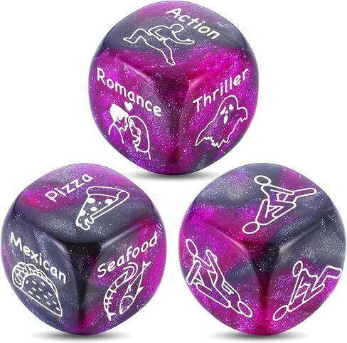 Fathers Day Husband Gifts from Wife, Food Movie Date Night Valentines for Him Her Couples Wedding Gifts Husband Wife Him Her Food Decision Dice 11 Anniversary Birthday Gifts for Boyfriend Girlfriend in Kuwait