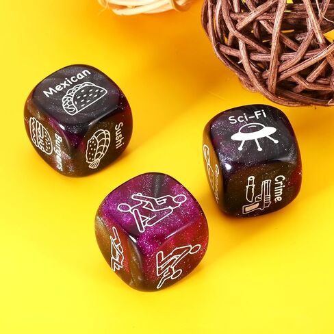 Fathers Day Husband Gifts from Wife, Food Movie Date Night Valentines for Him Her Couples Wedding Gifts Husband Wife Him Her Food Decision Dice 11 Anniversary Birthday Gifts for Boyfriend Girlfriend in Kuwait