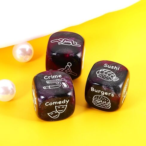 Fathers Day Husband Gifts from Wife, Food Movie Date Night Valentines for Him Her Couples Wedding Gifts Husband Wife Him Her Food Decision Dice 11 Anniversary Birthday Gifts for Boyfriend Girlfriend in Kuwait