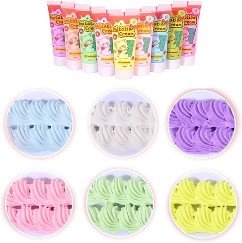 50g/50ml Simulation Imitation Cream Adhesive Gel DIY Fake Whipped Cake Cream Glue for Handmade Phone Case Mirror Jewelry Accessories Decoration with Nozzles (White-1#) in Saudi Arabia