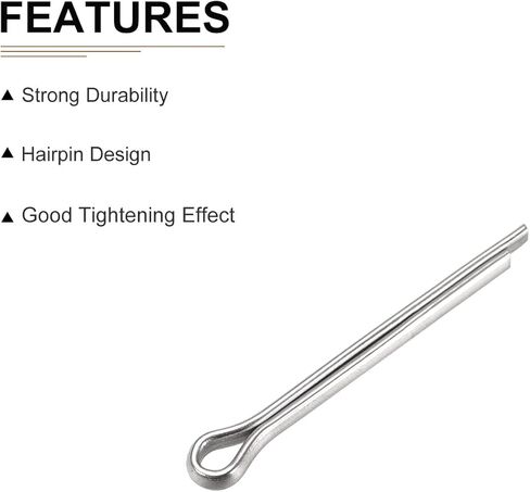 3mm x 50mm (DxL) Cotter Clip Pins - 60Pack - Good for Machinery - 304 Stainless Steel Hairpin Fasteners - Silver in Saudi Arabia