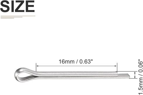 3mm x 50mm (DxL) Cotter Clip Pins - 60Pack - Good for Machinery - 304 Stainless Steel Hairpin Fasteners - Silver in Saudi Arabia
