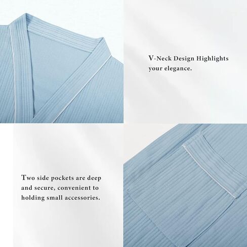 RoomTour Robes for Women Sleepwear Long Sleeve Bathrobe Womens Robe Mid Length Cotton Warm Soft Christmas Gift in Saudi Arabia
