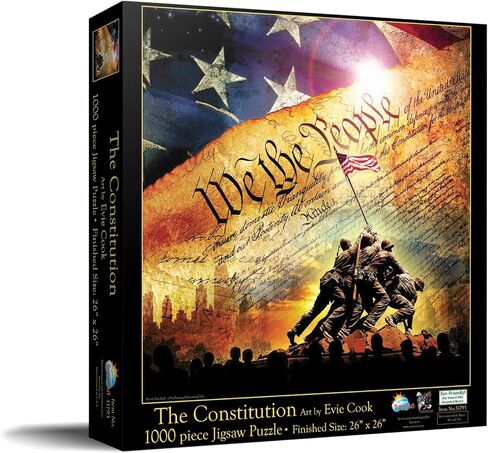SUNSOUT INC - الدستور - أحجية الصور المقطوعة 1000 قطعة من الفنان: Evie Cook - الحجم النهائي 26 بوصة × 26 بوصة أمريكانا - MPN# 51793 in Kuwait