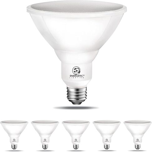 ضوء فيضانات LED Par38 خارجي نشط، 11 وات = 90 وات، 900 لومن، ضوء نهاري 5000 كلفن، قاعدة E26، غير قابلة للتعتيم، لمبة سبوت مقاومة للماء، مدرج في قائمة UL (6 عبوات) in Kuwait