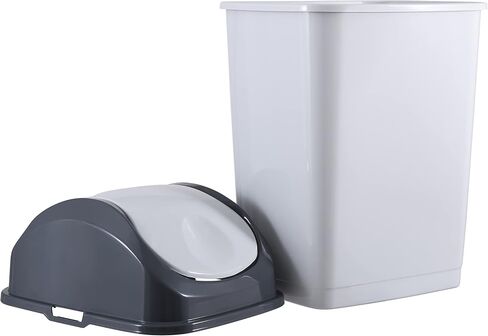 Superio 1.25 Gal Mini Plastic Trash Can with Swing Top Lid Compact Small Waste Bin Portable Garbage Can for Countertop, Desktop, Make up Vanity, Bathroom, Car, Under Sink, 5 Quart (2 Pack, 9 Gallon) in Saudi Arabia