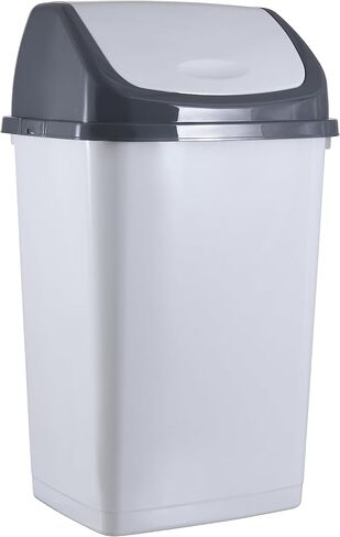 Superio 1.25 Gal Mini Plastic Trash Can with Swing Top Lid Compact Small Waste Bin Portable Garbage Can for Countertop, Desktop, Make up Vanity, Bathroom, Car, Under Sink, 5 Quart (2 Pack, 9 Gallon) in Saudi Arabia