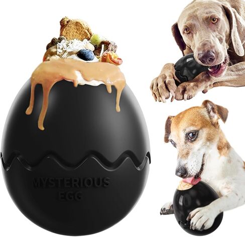 لعبة مضغ للكلاب قابلة للملء من AUTENS، لعبة تفاعلية بطيئة للكلاب لمضغ المطاردة والقبض على حجم كبير من مادة TPR للكلاب الكبيرة والمتوسطة الحجم (أسود) in Kuwait