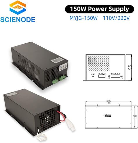 SCIENODE CO2 Laser Power Supply - 60W 110V Power Supply for Laser Tube Laser Engraver Cutter Engraving Cutting Machine, MYJG-60W in Saudi Arabia