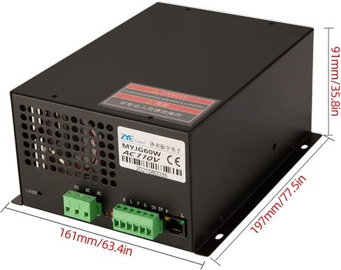 SCIENODE CO2 Laser Power Supply - 60W 110V Power Supply for Laser Tube Laser Engraver Cutter Engraving Cutting Machine, MYJG-60W in Saudi Arabia