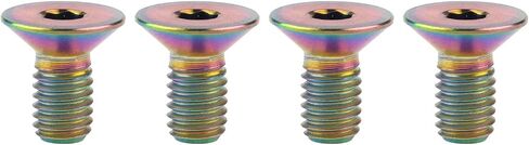 Titanium Ti M5x10 12 15 20 25mm Countersunk Flat Head Hex Socket Cap Screw Bolt Pack of 4 (M5x12mm, Normal Titanium) in Saudi Arabia