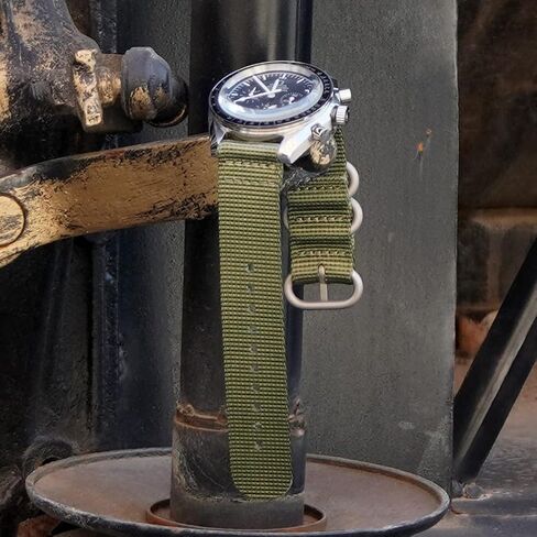 Watch Bands - Ballistic Nylon Quick Release Style Straps With Silver High End Heavy Buckle - Choice of Width - 18mm, 20mm, or 22mm in Saudi Arabia