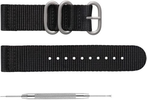 Watch Bands - Ballistic Nylon Quick Release Style Straps With Silver High End Heavy Buckle - Choice of Width - 18mm, 20mm, or 22mm in Saudi Arabia
