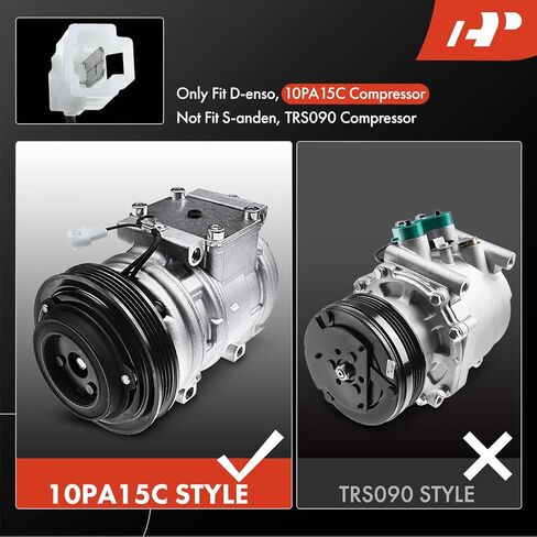 ضاغط مكيف هواء ممتاز مع قابض متوافق مع Honda Civic 1.6L 1999-2000، Civic del Sol & Acura EL Integra NSX، فقط لنوع ضاغط 10PA15C D-enso in Saudi Arabia