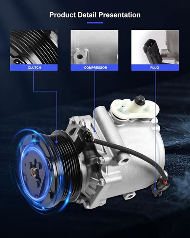 ECCPP AC Compressor 2003-2005 Fit for Ford E-150 E-250 E-350 Explorer for Lincoln Navigator for Mercury Marauder 4.6L 5.4L CO 2486AC A/C Compressor with Clutch in Saudi Arabia