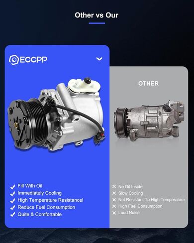 ECCPP AC Compressor 2003-2005 Fit for Ford E-150 E-250 E-350 Explorer for Lincoln Navigator for Mercury Marauder 4.6L 5.4L CO 2486AC A/C Compressor with Clutch in Saudi Arabia