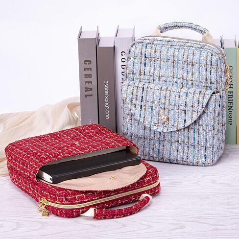 Tweed Book Cover for Women - Elegant Book Protector for Book Lovers - Washable Book Cover Case for Women - Soft Book Covers for Hardcover - Book Sleeve - Bible Cover - Bible Case -Book Gift in Saudi Arabia