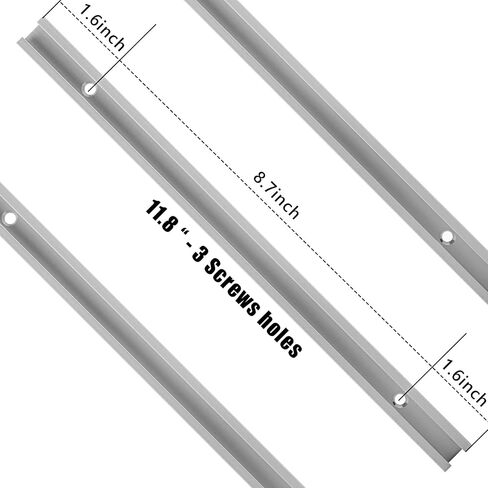 8 Pcs T-Track, 12 inch Aluminum Double T Track with Mounting Holes for Woodworking, Universal Double Cut Profile T Track for Drill Press Table, Router Table in Saudi Arabia