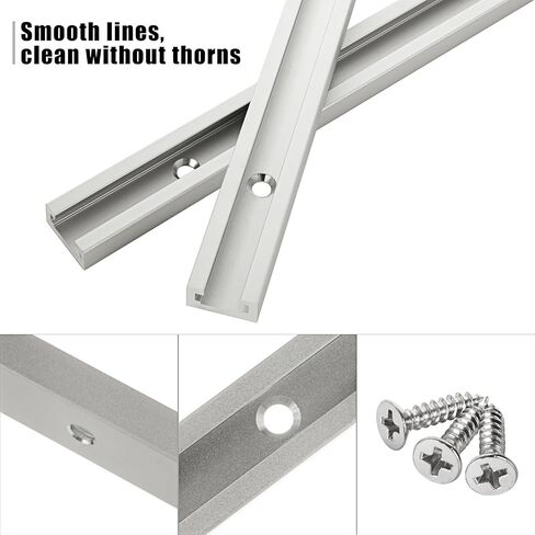 8 Pcs T-Track, 12 inch Aluminum Double T Track with Mounting Holes for Woodworking, Universal Double Cut Profile T Track for Drill Press Table, Router Table in Saudi Arabia