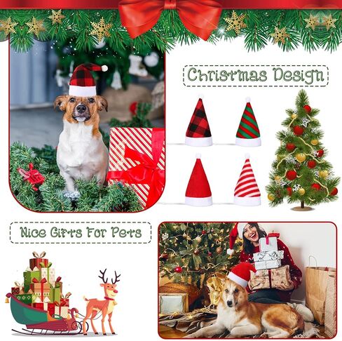 8 قطع من قبعة سانتا للحيوانات الأليفة، قبعة عيد الميلاد للكلاب والقطط، أزياء الحيوانات الأليفة، قبعة العطلات، أزياء لطيفة للجرو والقطط والكلاب الصغيرة والقطط (نمط مختلط) in Kuwait
