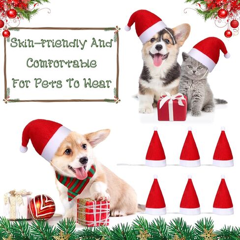 8 قطع من قبعة سانتا للحيوانات الأليفة، قبعة عيد الميلاد للكلاب والقطط، أزياء الحيوانات الأليفة، قبعة العطلات، أزياء لطيفة للجرو والقطط والكلاب الصغيرة والقطط (نمط مختلط) in Kuwait