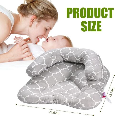 2-in-1 Tummy Time Mat & Seated Support Pillow,Baby Tummy Time Pillow Support for Newborns and Older Babies,with Detachable Support Pillow,Baby Shower Chair Floor Seater Gifts (Animals) in Saudi Arabia