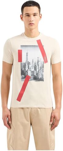 A｜X ARMANI EXCHANGE Men's Regular Fit Cotton City Graphic Tee in Saudi Arabia